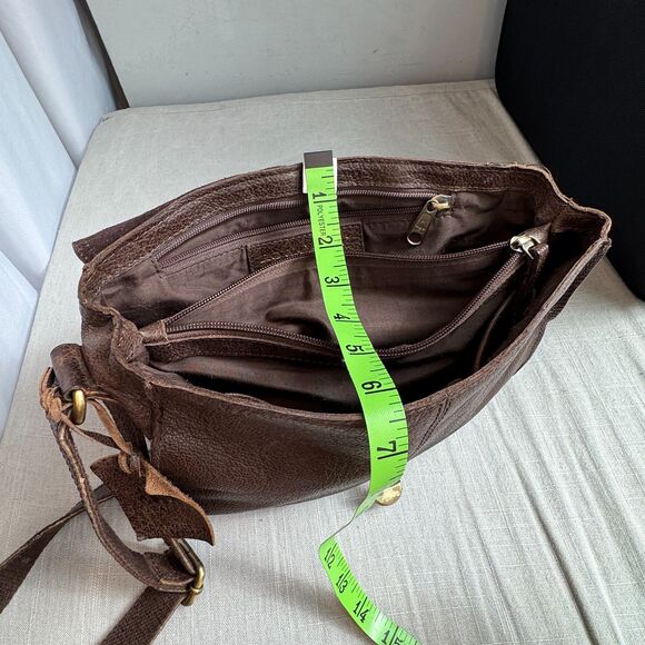 Vintage Rowallan Brown Leather Saddle-Bag Crossbody – Made in Scotland - Picture 4 of 14